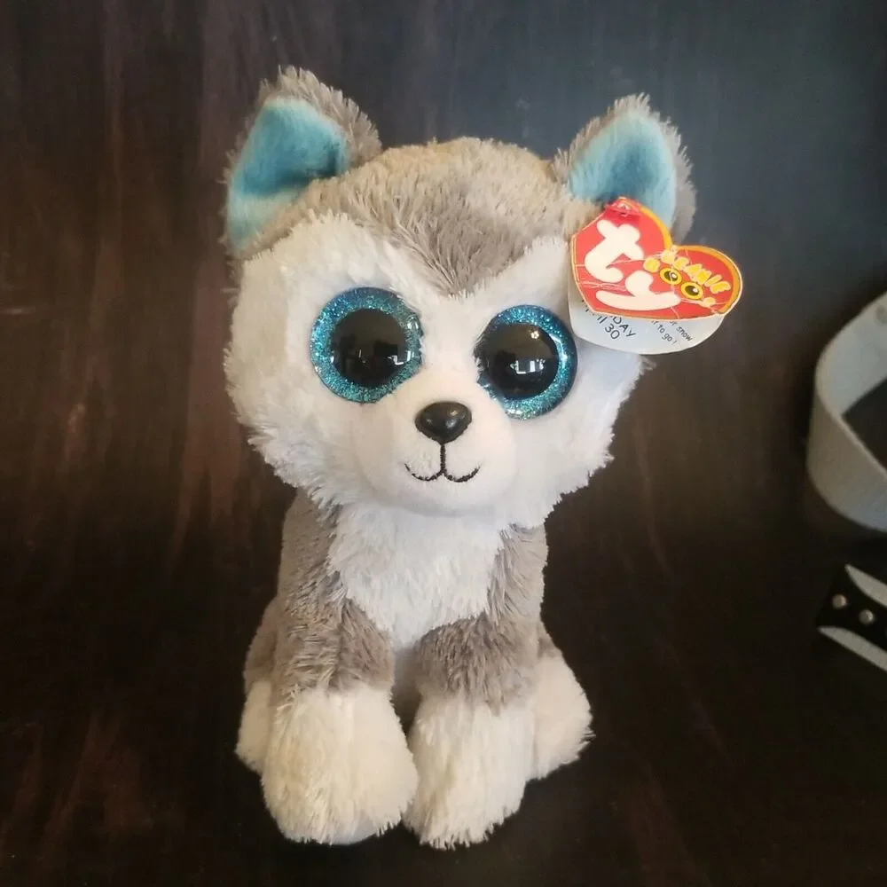 Beanie Boos Husky Dog Slush Plush Backpack, And Small Slush Stuffed Animal TY